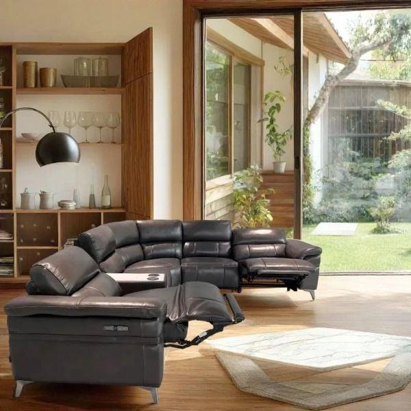 Sofa bọc da thật cao cấp, bền đẹp theo thời gian