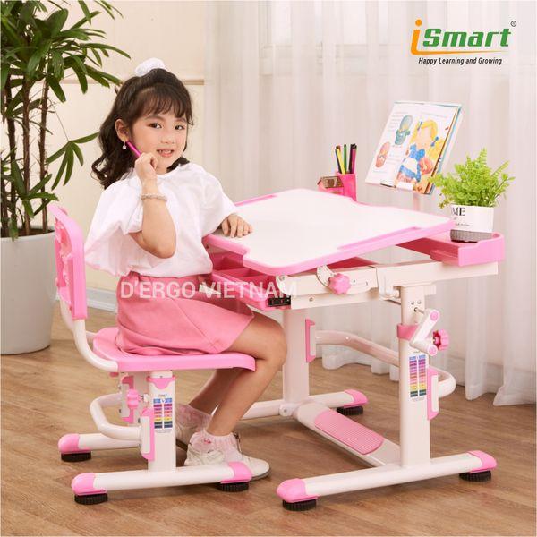 Bàn học màu hồng cho be gái