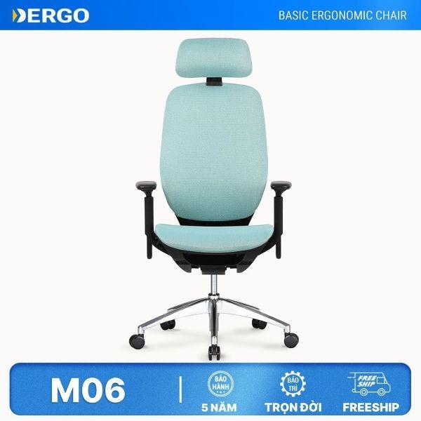 Ghế Ergonomic lưng cao Amara M06 (màu xanh)