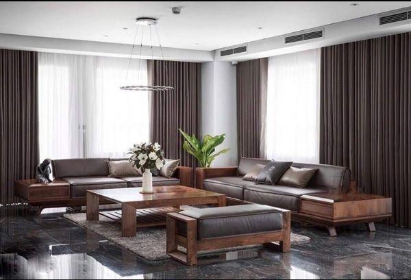 Kích thước sofa văng gỗ óc chó