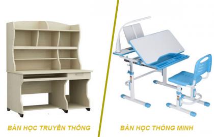 So sánh mẫu bàn học sinh tiểu học thông minh và truyền thống