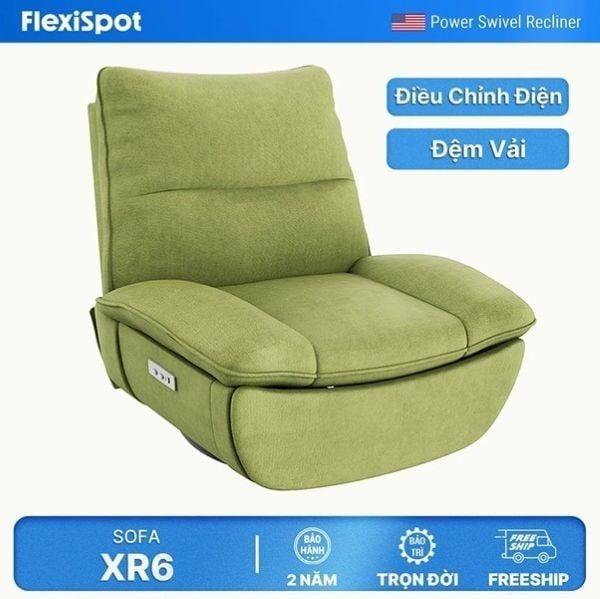 Sofa XR6 sắc xanh nổi bật cùng đệm vải mềm thoáng