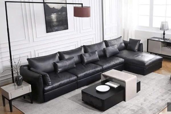 Mẫu ghế sofa đen cho phòng khách