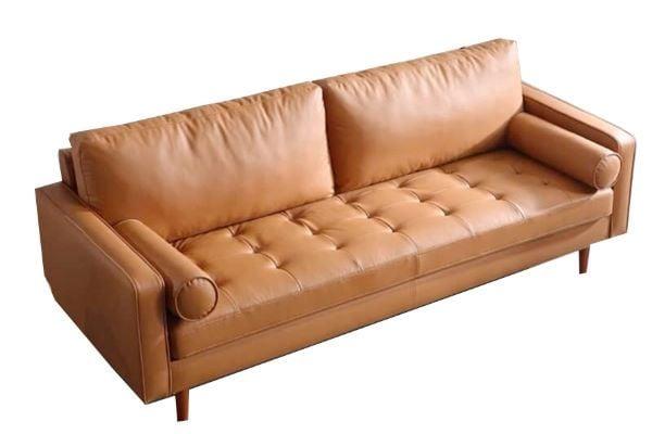 Sofa 4 chỗ da mềm cao cấp với phần đệm nhún êm ái