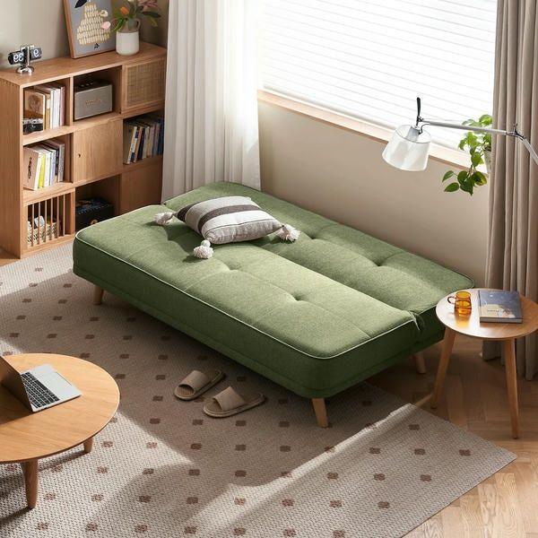 Giường ngủ sofa bọc vải tạo cảm giác mềm mại
